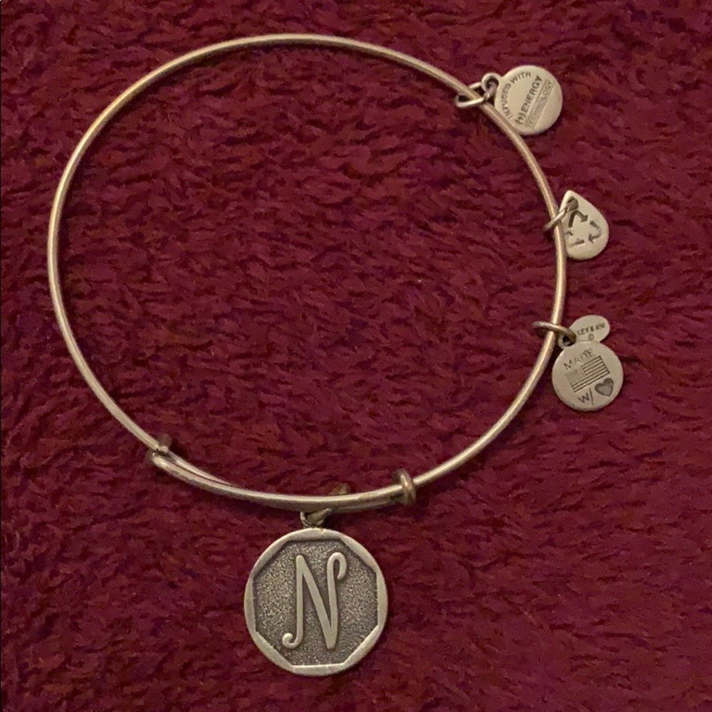 Alex and Ani “N” silver bangle